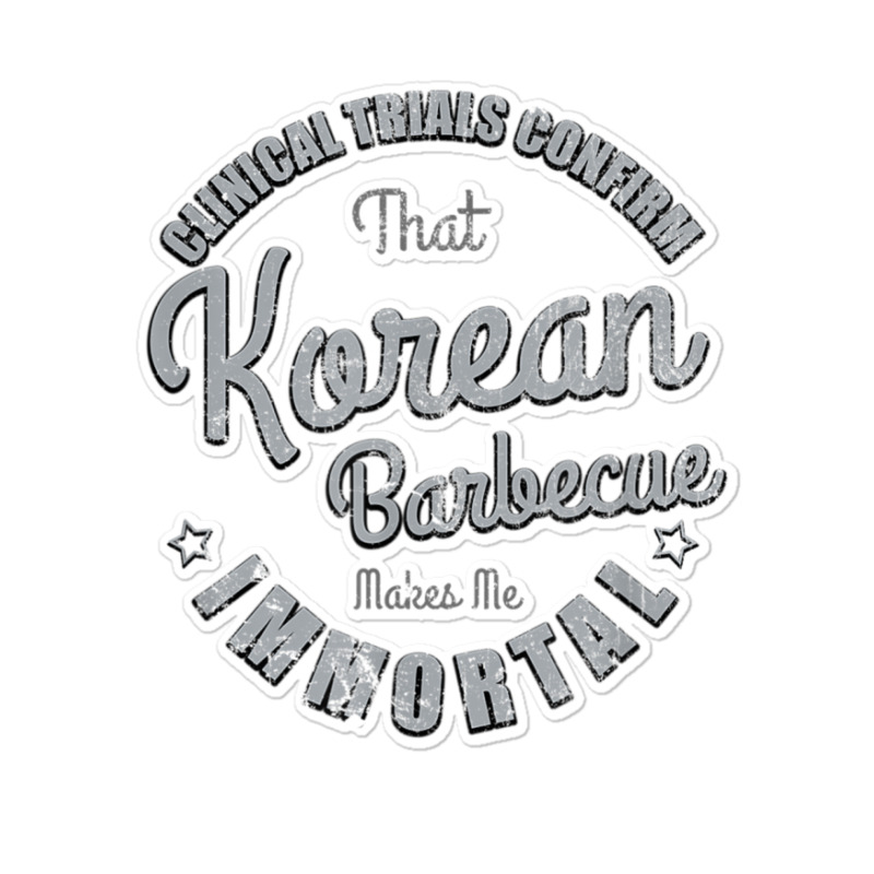 Clinical Trials Confirm   Vintage Korean Barbecue Theme T Shirt Sticker | Artistshot