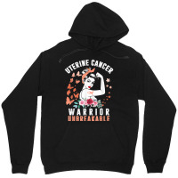 Uterine Cancer Awareness Warrior Unbreakable Strong Woman Unisex Hoodie | Artistshot