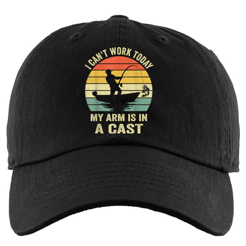 Men Can't Work Today My Arm Is In A Cast Shirt Funny Fishing T Shirt Kids Cap | Artistshot