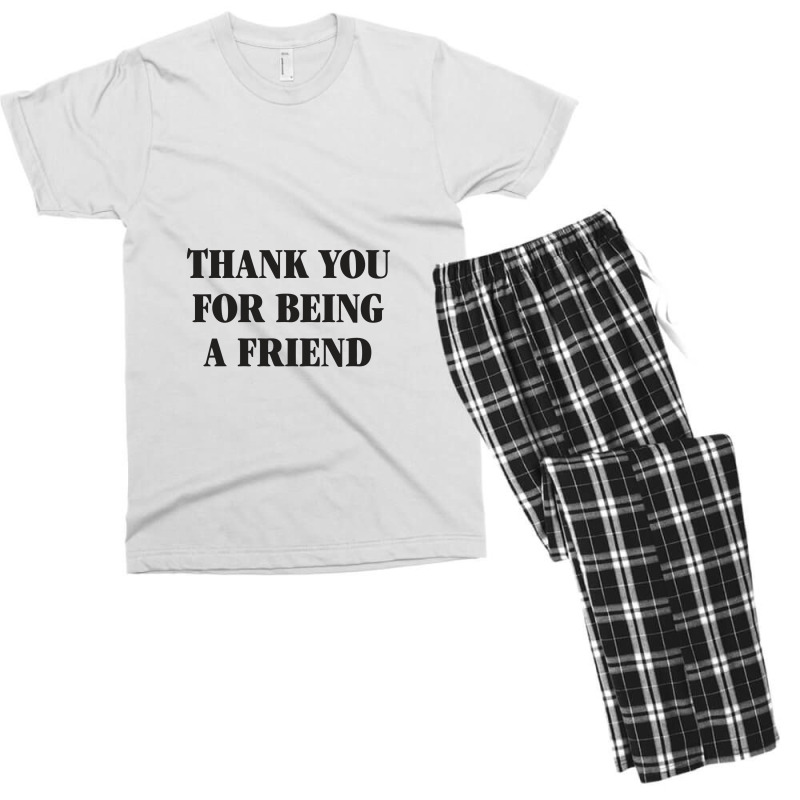 Thank You For Being A Friend Men's T-shirt Pajama Set | Artistshot