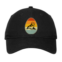 Retro Style Easter Egg Graphic Funny Easter Day Sea Lion Premium Adjustable Cap | Artistshot