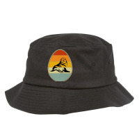 Retro Style Easter Egg Graphic Funny Easter Day Sea Lion Premium Bucket Hat | Artistshot