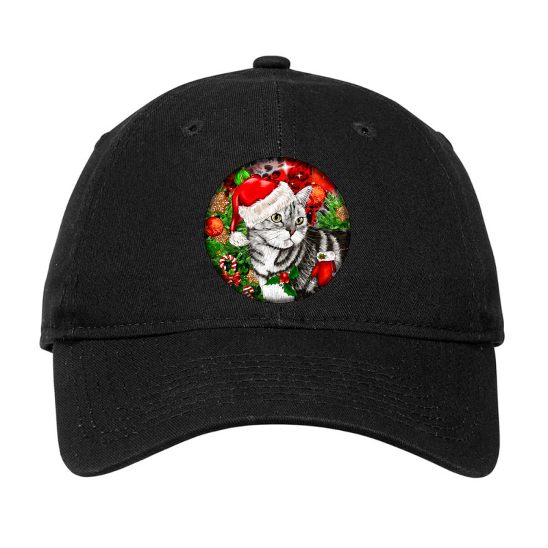 Christmas American Shorthair Cat Adjustable Cap by LillyAllenDesigns | Artistshot