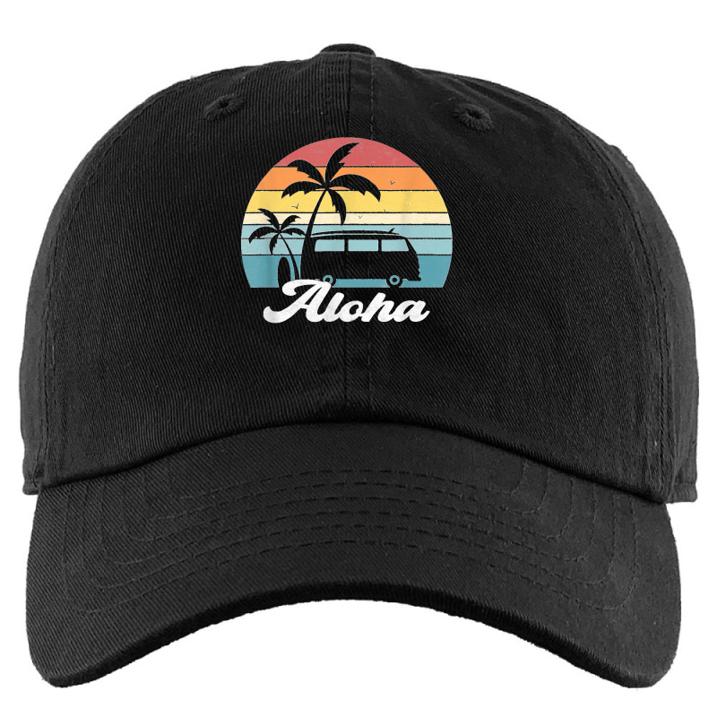 Retro Vintage Aloha Hawaii Hawaiian Island Palm Tree Surf Kids Cap by LeonelSalas | Artistshot