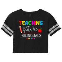 Teaching Future Bilinguals Spanish Teachers Back To School T Shirt Scorecard Crop Tee | Artistshot