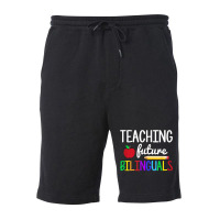 Teaching Future Bilinguals, Bilingual Spanish Teacher T Shirt Fleece Short | Artistshot