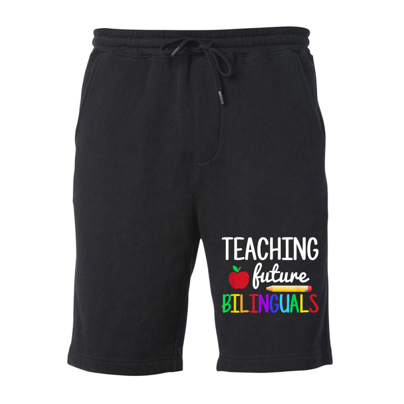 Teaching Future Bilinguals, Bilingual Spanish Teacher T Shirt Fleece Short by derosaatlamos | Artistshot