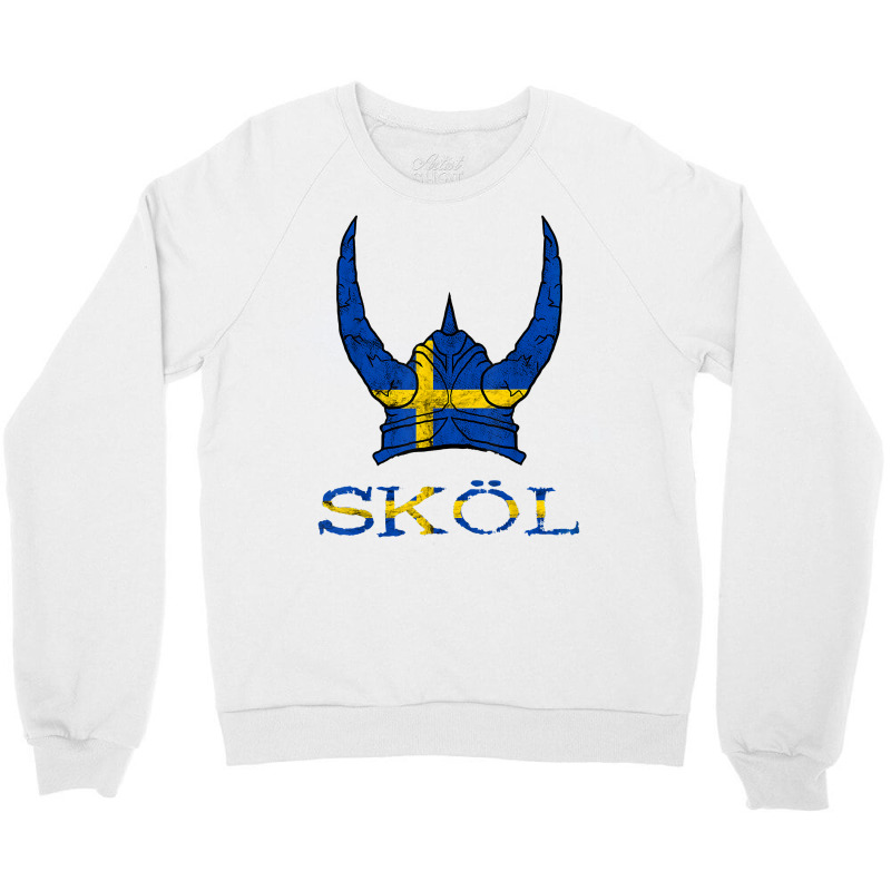 Skol Swedish Viking Helmet Sweden Nordic Northman Swede T Shirt Crewneck Sweatshirt | Artistshot