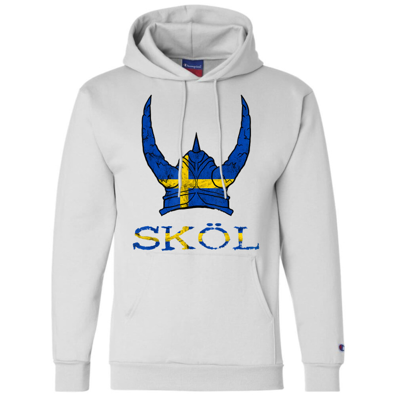 Skol Swedish Viking Helmet Sweden Nordic Northman Swede T Shirt Champion Hoodie | Artistshot