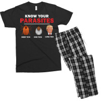 Retro Know Your Parasites Luna Tick Anti Trump 86 45 Gift T Shirt Men's T-shirt Pajama Set | Artistshot