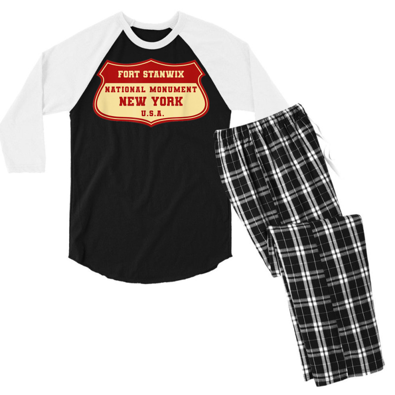 New York Fort Stanwix National Monument T Shirt Men's 3/4 Sleeve Pajama Set | Artistshot