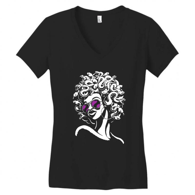 Funky Medusa Women's V-neck T-shirt | Artistshot