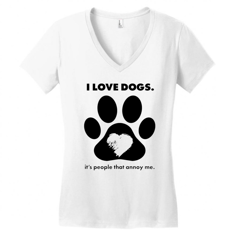 Love Dogs Hate People Women's V-Neck T-Shirt by Cahyorin | Artistshot