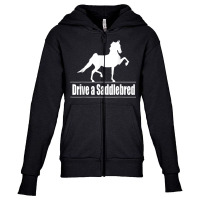 American Saddlebred Horse Leather Horse Driving Harness Youth Zipper Hoodie | Artistshot