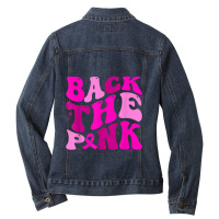 Funny Man Pink Ribbon For Men Women Ladies Denim Jacket | Artistshot