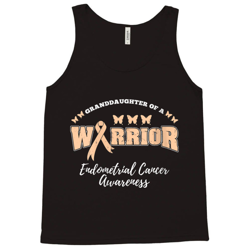 Womens Granddaughter Of A Warrior Endometrial Cancer Awareness Tank Top by LaytonDesign | Artistshot