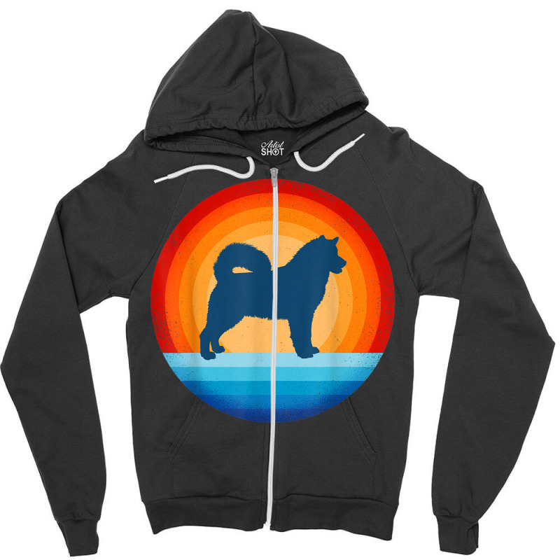 Alaskan Malamute Retro Vintage 60s 70s Sunset Dog Lovers Men T Shirt Zipper Hoodie | Artistshot