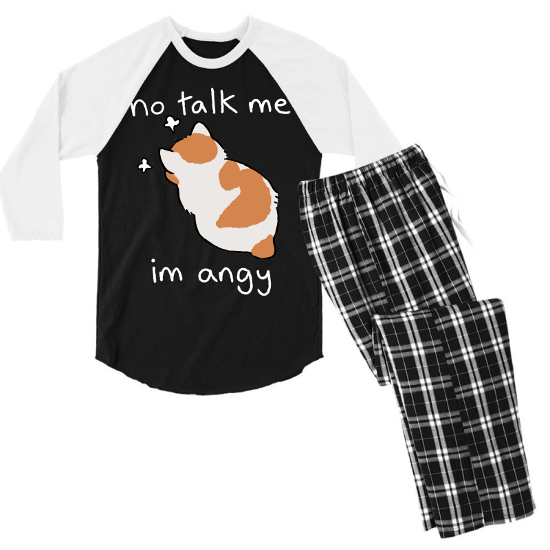 No Talk Me Men's 3/4 Sleeve Pajama Set | Artistshot