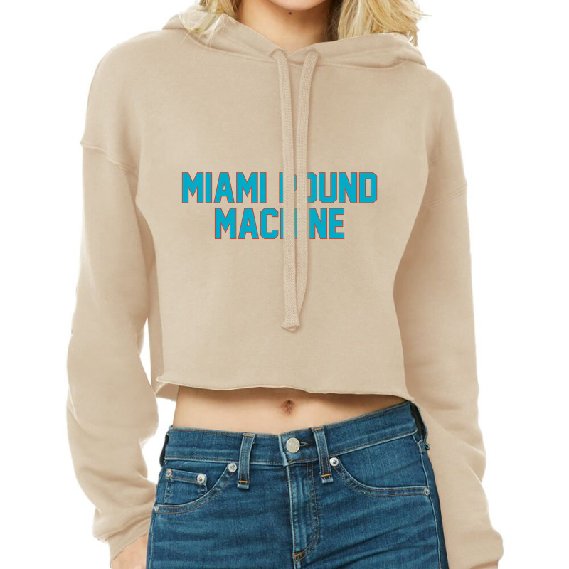 Miami Pound Machine Cropped Hoodie by eversohumbles | Artistshot