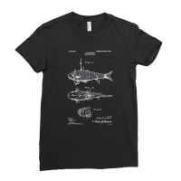 Fish Bait 1908 Patent, The Fish Bait 1908 Patent, Fish Bait 1908 Paten Ladies Fitted T-shirt | Artistshot