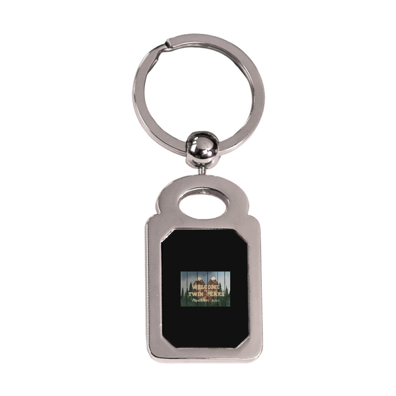 Twin Peaks Inspireds, Twin Peaks Inspireds Vintage, Twin Peaks Inspire Silver Rectangle Keychain | Artistshot