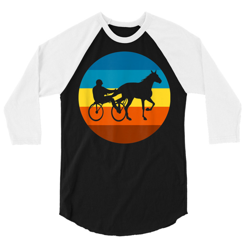 Harness Racing Retro Sunset Horse Race   Harness Racers T Shirt 3/4 Sleeve Shirt | Artistshot