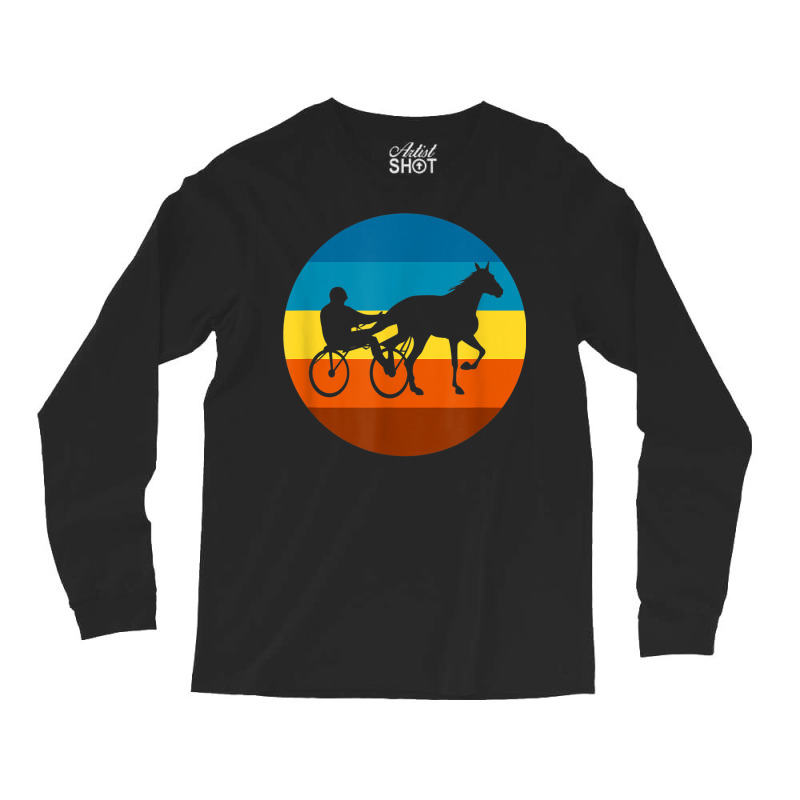 Harness Racing Retro Sunset Horse Race   Harness Racers T Shirt Long Sleeve Shirts | Artistshot