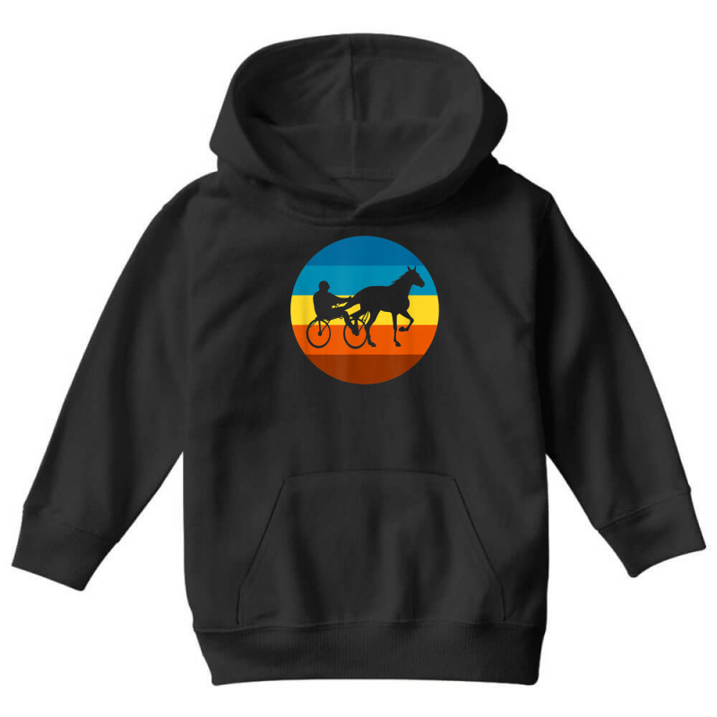 Harness Racing Retro Sunset Horse Race   Harness Racers T Shirt Youth Hoodie | Artistshot