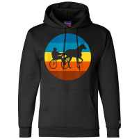 Harness Racing Retro Sunset Horse Race   Harness Racers T Shirt Champion Hoodie | Artistshot