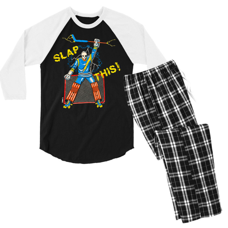 Slap This Hockey Goalies, Slap This Hockey Goalies Vintage, Slap This  Men's 3/4 Sleeve Pajama Set | Artistshot