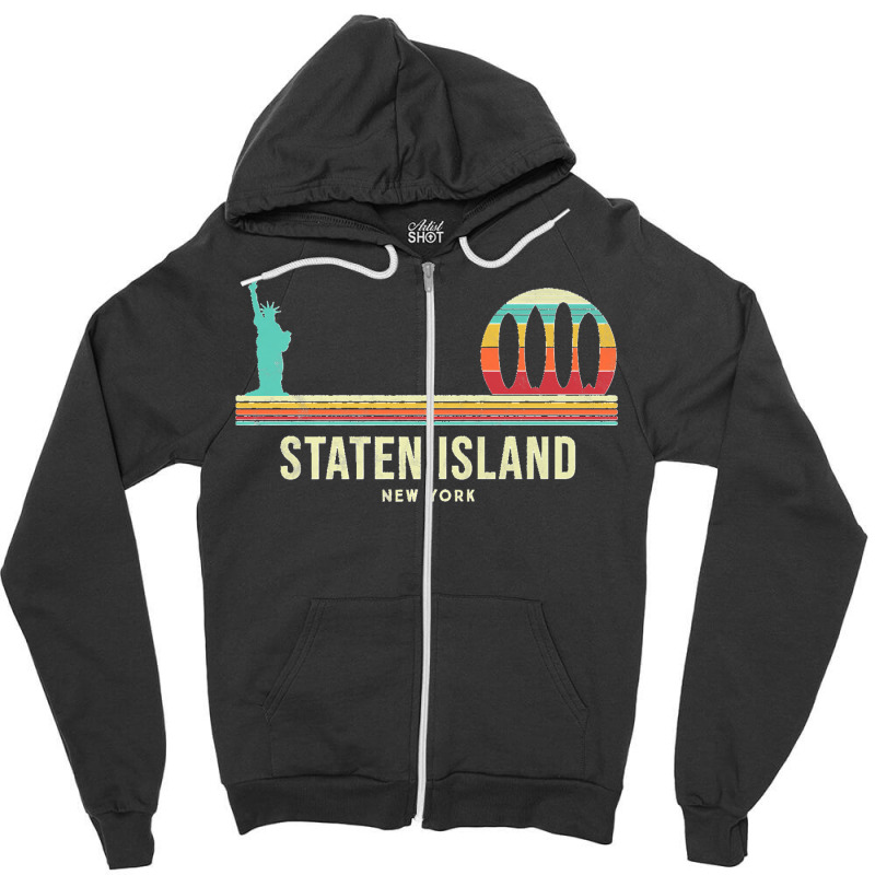 Staten Island New York Premium Zipper Hoodie by LeonelSalas | Artistshot