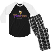 Vikings Football Men's 3/4 Sleeve Pajama Set | Artistshot