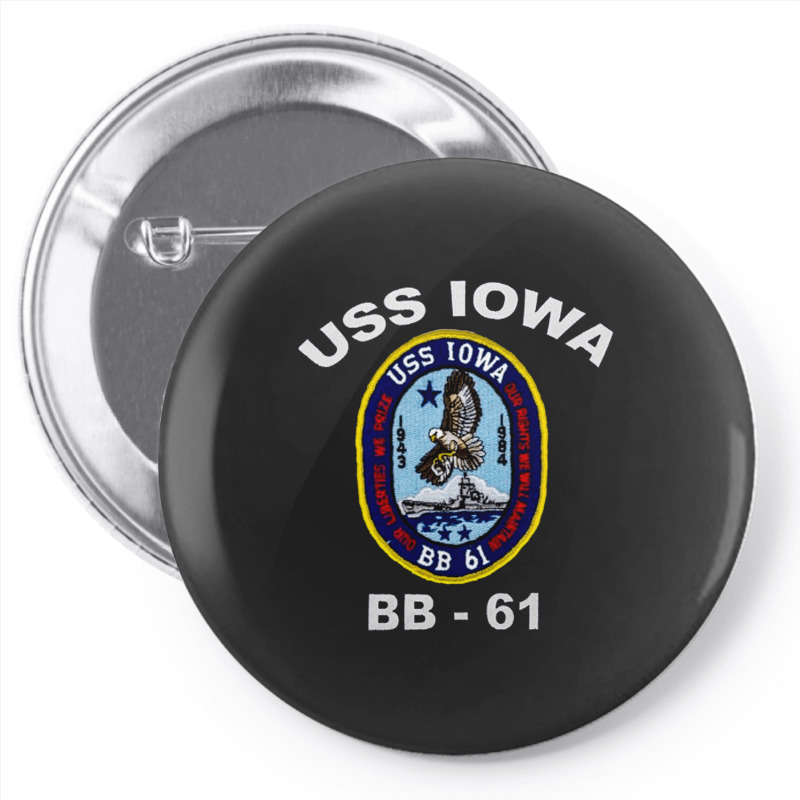 Uss Iowas, Uss Iowas Vintage, Uss Iowas Art, Uss Iowas Painting, The U Pin-back Button | Artistshot