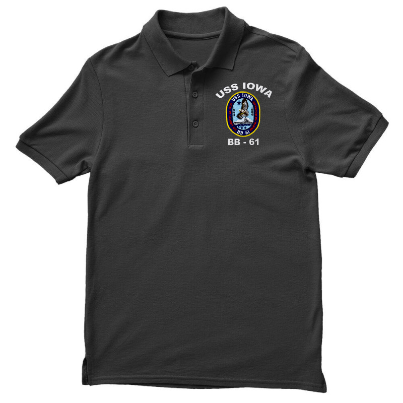 Uss Iowas, Uss Iowas Vintage, Uss Iowas Art, Uss Iowas Painting, The U Men's Polo Shirt | Artistshot