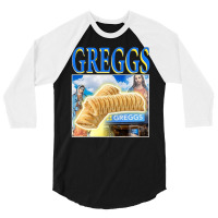 Greggs Sausage Roll, The Greggs Sausage Roll, Greggs Sausage Rolls, Gr 3/4 Sleeve Shirt | Artistshot