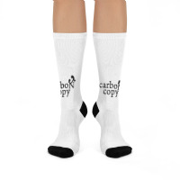 Menmommy Carbon Copy   Black Print Crew Socks | Artistshot