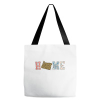 Home State Oregon Map With Floral Pattern And Leopard Texture Tote Bags | Artistshot