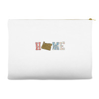 Home State Oregon Map With Floral Pattern And Leopard Texture Accessory Pouches | Artistshot