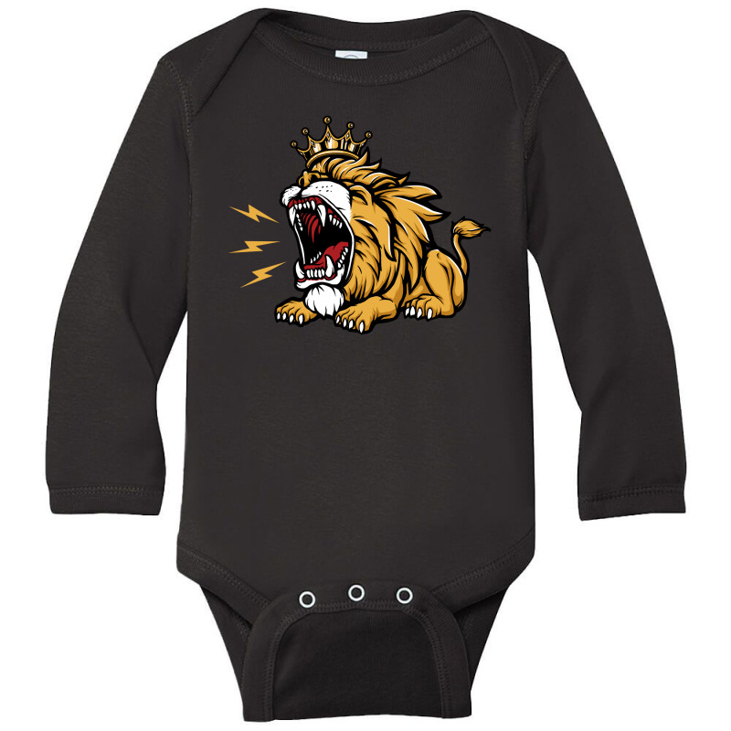 King Of The Roar Long Sleeve Baby Bodysuit by cithu09 | Artistshot