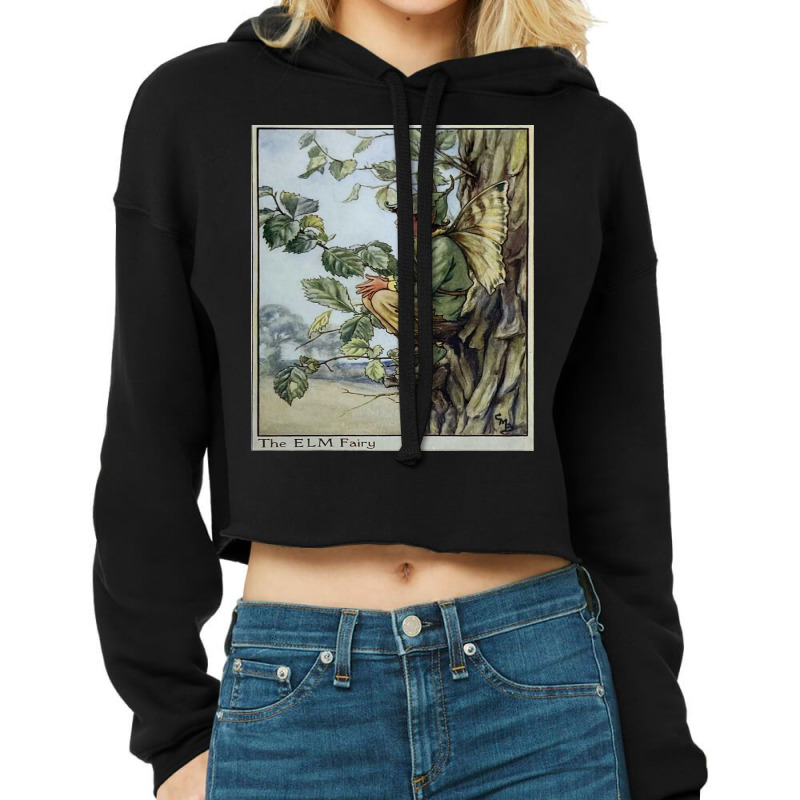 Cicely Mary Barker Elm Fairy Cropped Hoodie by Stephan R | Artistshot