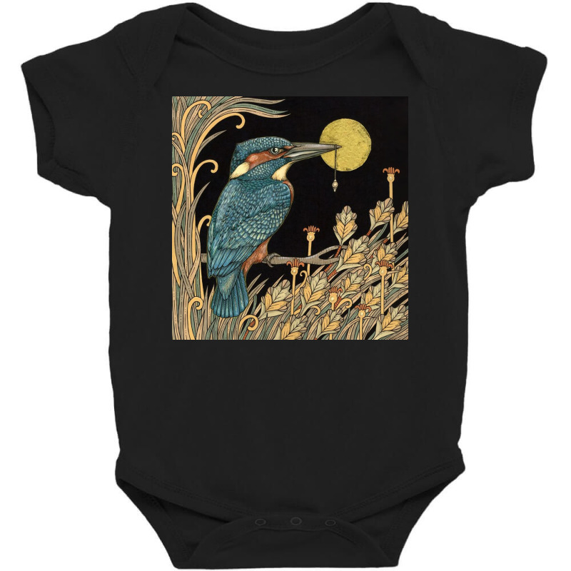 King Fisher Bird Baby Bodysuit by Dorothy A | Artistshot