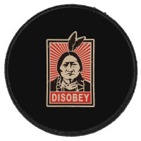 Disobeyy Native American Face Portraitt Anti Colonisation Mexico Usa P Round Patch | Artistshot