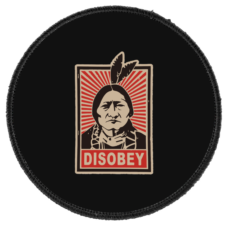 Disobeyy Native American Face Portraitt Anti Colonisation Mexico Usa P Round Patch | Artistshot