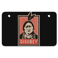 Disobeyy Native American Face Portraitt Anti Colonisation Mexico Usa P Atv License Plate | Artistshot