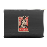 Disobeyy Native American Face Portraitt Anti Colonisation Mexico Usa P Accessory Pouches | Artistshot