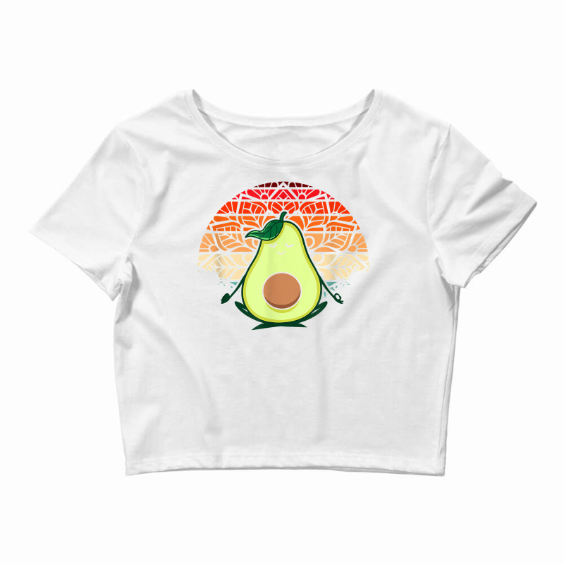 Avocado Yoga Pose Meditation Vegan Gift Meditation T Shirt Crop Top by uekirstockpg | Artistshot