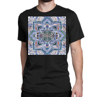 Flower Of Life In Lotus   Marble And Gold Classic T-shirt | Artistshot