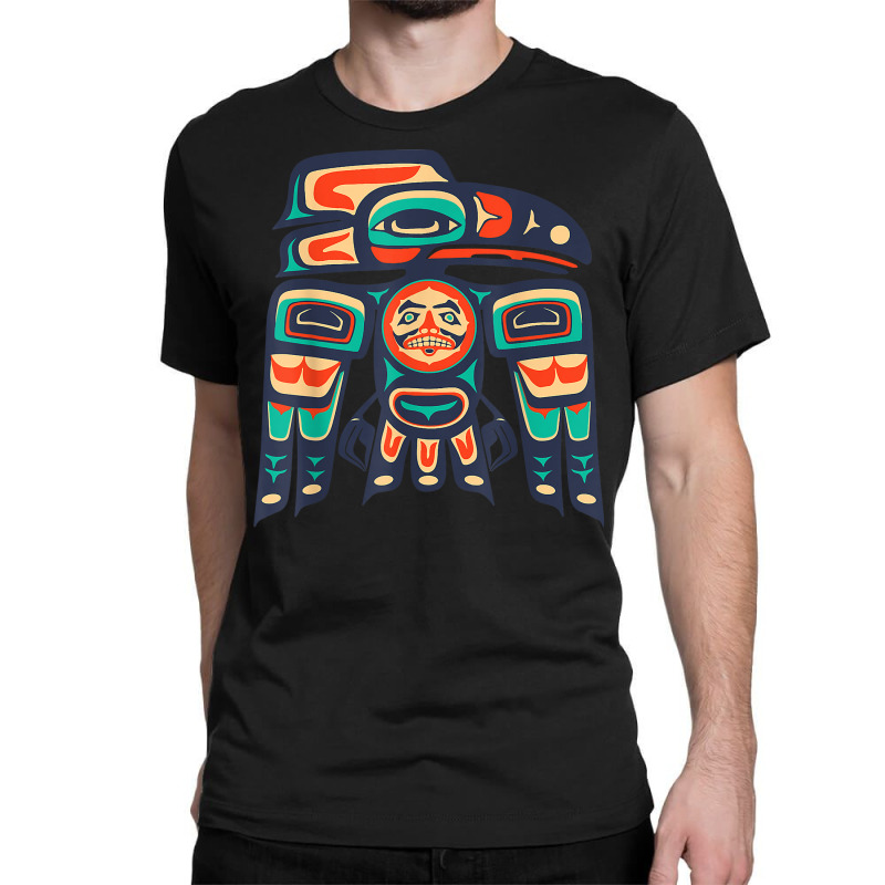 Alaska, Raven Haida Tribal Art, Native American Totem T Shirt Classic T-shirt by caulkyuladdenrxi | Artistshot