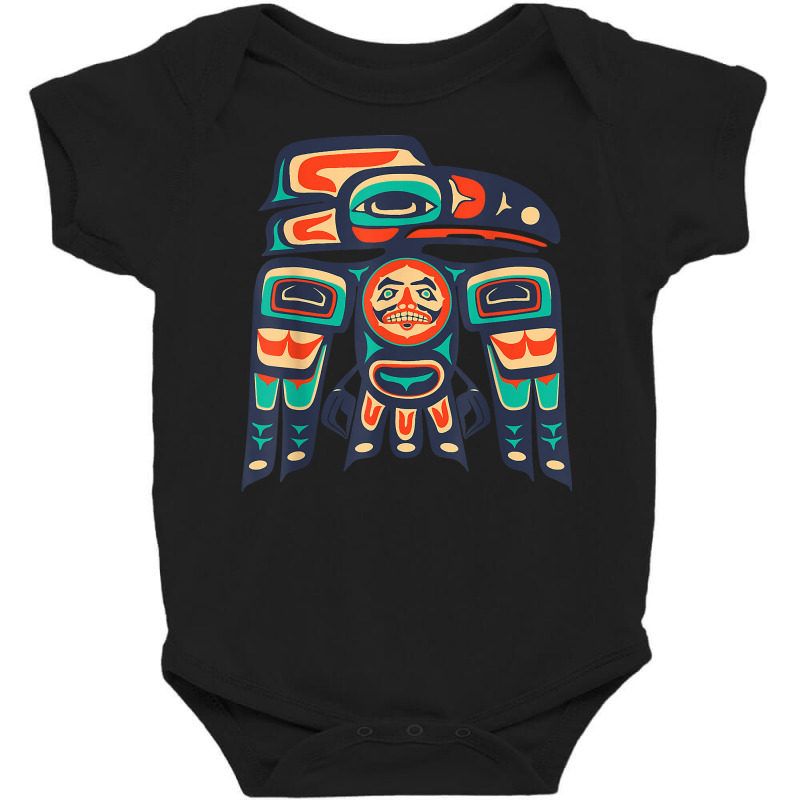 Alaska, Raven Haida Tribal Art, Native American Totem T Shirt Baby Bodysuit by caulkyuladdenrxi | Artistshot