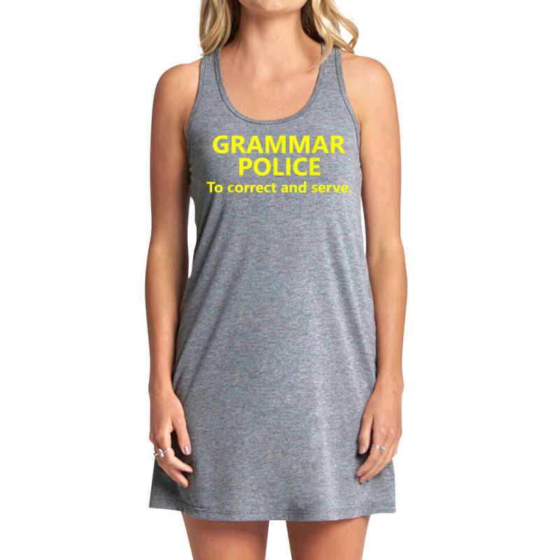 Grammar Police Halloween Costume Shirt To Correct And Serve Tank Dress by susanzqbraigu | Artistshot